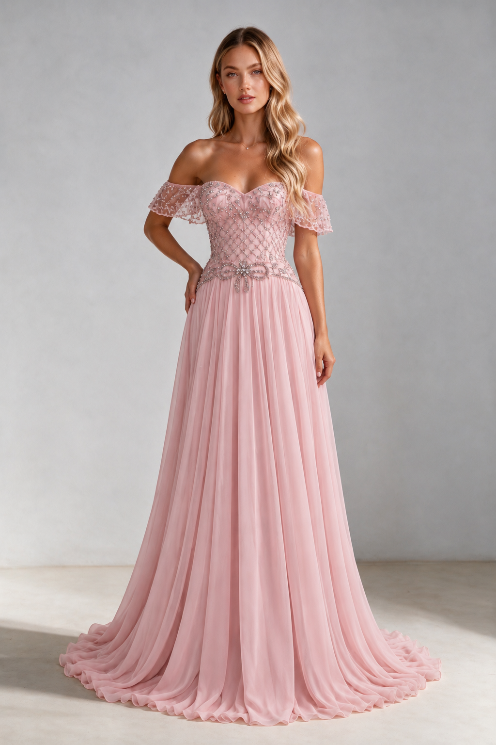 The Ribbon Gown – Blush