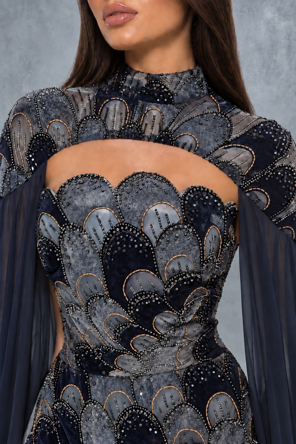 The Plume Gown – Midnight