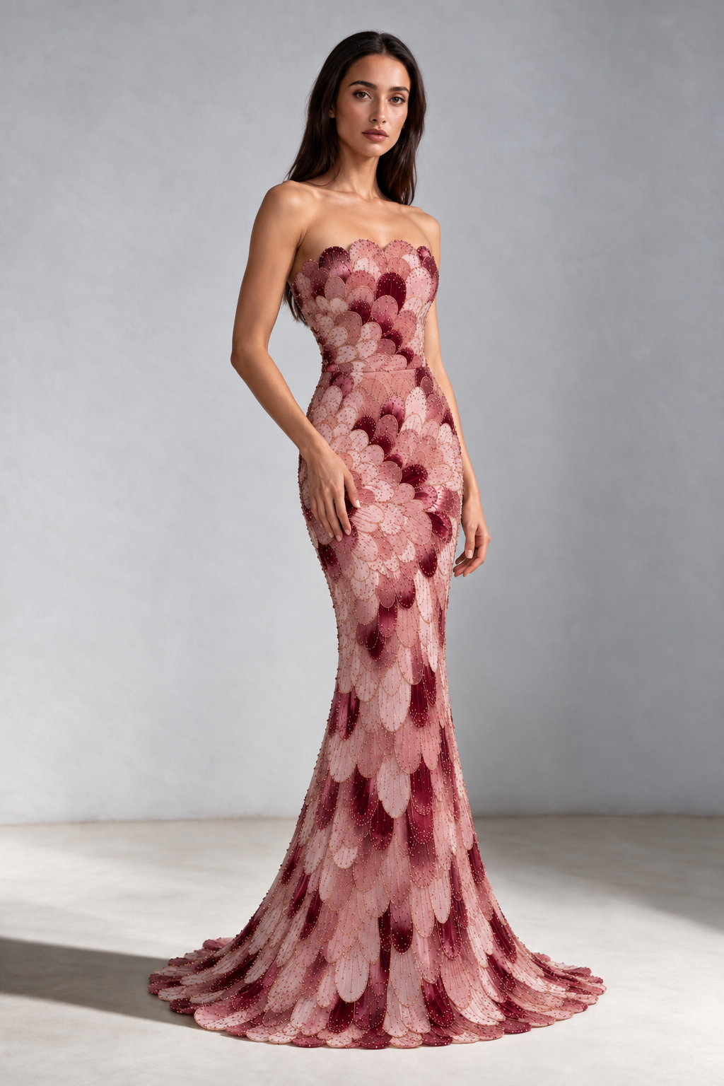 The Plume Gown – Rosewood